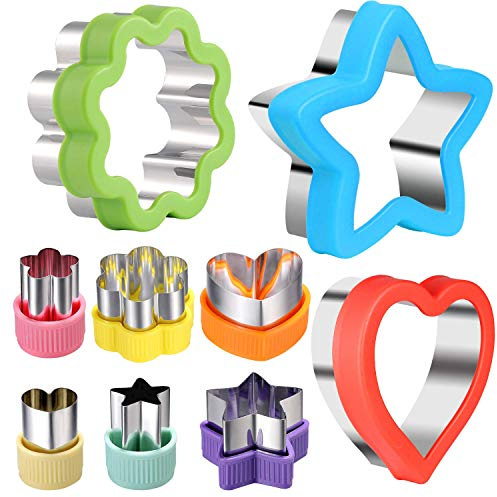 9 pcs Cookie Cutters Cutter Shapes Set Different Sizes Set Fruit Cutter Cookie Pastry Stamps Mold,Cake Pop,Sandwich,Grape