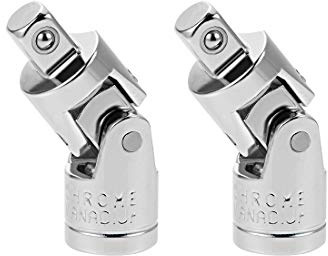 sourcing map 2 Pcs 1/4 Inch Drive Spring Loaded Universal Joint Socket, Cr-V
