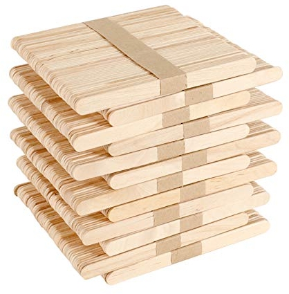 GoMaihe 600 Stück Eisstiele aus Holz zum Basteln, Eisstäbchen holzstäbchen, Umrühren Holzstiele, Stäbchen, Holzspatel Holzspachtel DIY Handwerk