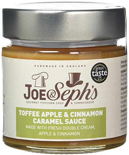 Joe & Seph's Toffee Apple and Cinnamon Caramel Sauce (1 x 230g) 2 Star Great Taste Award Winner Vegetarian Made in the UK Dessert spread