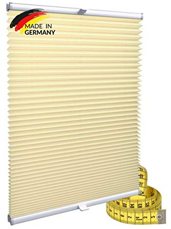 Gardinen21 Plisseerollo ohne Bohren | Plissee-Klemmfix | Plissee 40x220 für Türen & Fenster | Sonnenschutz, Sichtschutz für Fenster, Blickdichte Rollos