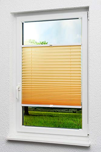 LYSEL - Qualitätsplissee Crush Tageslicht apricot - Plissee in der Größe (BxH) 110cm * 130cm