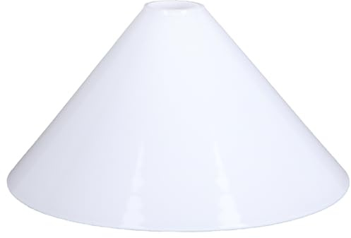 Schusterglas Weiß Lampenschirm rund Ø 203mm Ersatzglas Schusterschirm Glasschirm Lampenglas