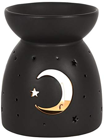 Horror-Shop Lampada di Profumo Nera con Luna E Stelle