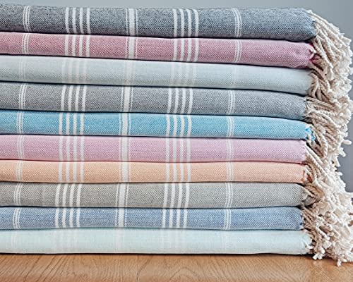 Toalla de playa turca de Super Discount, toalla de baño de algodón turco, manta turca de hammam peshtemal, toalla de picnic, toalla de soltera, (turquesa)