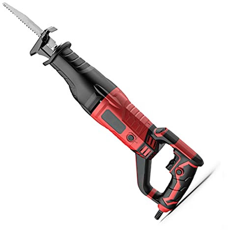DBMGBd Powerful Meat Cutting Machine, Commercial Electric Bone Saw, Sabre Saw with Variable Speed and Lock-button - Butchers Saw for Cutting Frozen Meat Bone, Metal, Wood, Plastic(Color:Red)