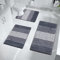 Enyhom Set di 3 tappetini da bagno antiscivolo, morbidi, lavabili e assorbenti, con tappetino da bagno, tappetino girowater e tappetino scendi doccia, colore: grigio scuro