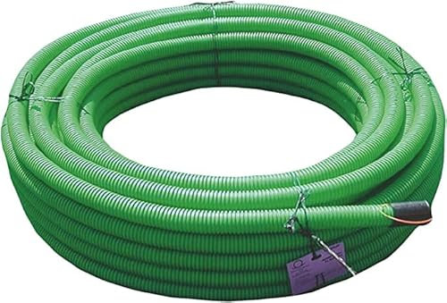 Jardibric - Gaine Annelée en Polyéthylène (PE) Verte - Protection de Câbles Téléphoniques Ø40 mm x 25 m