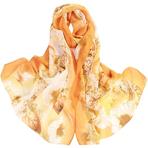 FAIRYGATE Chiffon Retro Schal Damen Leichtes Halstuch Seiden Chiffon Halstuch für Mädchen Frauen Halstuch Kopftuch