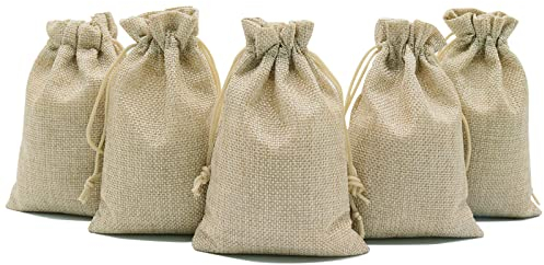 YUNSHANGHE 30 PCS Jutesäckchen, Klein Geschenk-säckchen 13x18 cm, Jute Beutel Stoffbeutel, Schmuckbeutel mit Kordelzug, Leinensäckchen, für Lavendel Geschenke Schmuck Hochzeitsgeschenke Weihnachten
