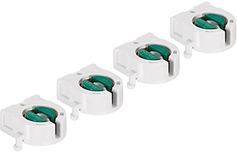 PATIKIL T8 Lámpara Soporte Zócalo G13 Base Blanco Verde 4 Paquete | Sin-Derivación Luz, Zócalo, para LED Fluorescente Tubo Reemplazo