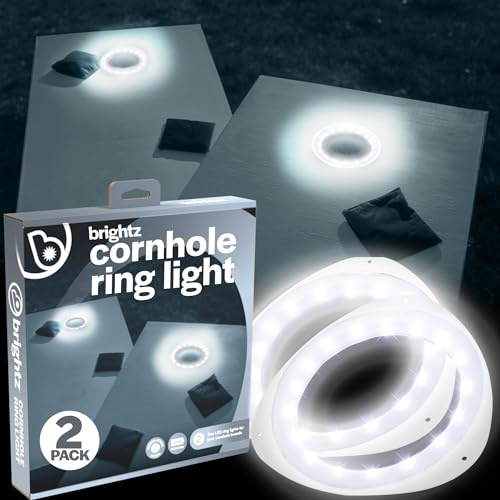Brightz LED Cornhole Board Ring Lights, 2-Pack - Bride and Groom Corn Hole Wedding Games - Wedding Themed Cornhole Accessories for Mr and Mrs