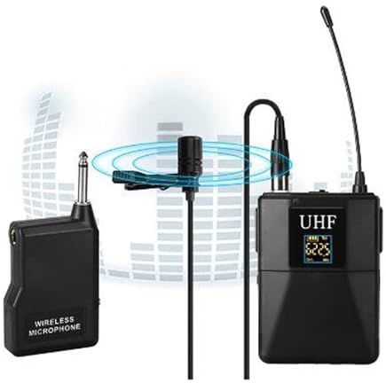 Drahtloses Lavalier Mikrofon, Rauschunterdrückung, Drahtloses UHF Mikrofonsystem, Ergonomisches Clip On Mikrofon für Bühnenauftritte, KTV Lehrtraining