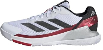 Adidas Mens Crazyquick Lightstrike Padel Tennis, White/Black/Lucid Red, 11.5