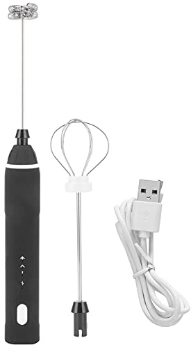 Montalatte Miscelatore elettrico multifunzionale Frullino per le uova Ricarica USB Nero per uso cucina