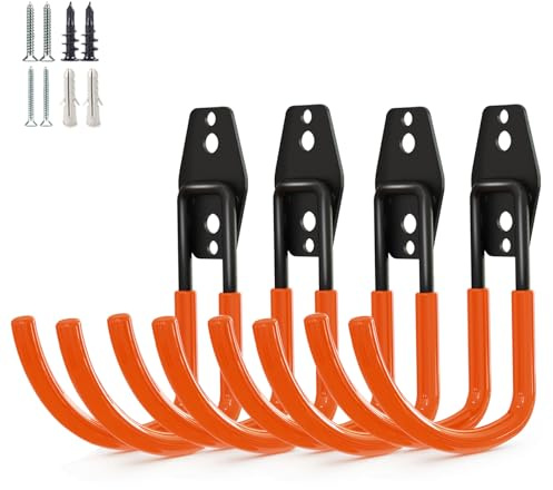 PYBTOOL Robuste Allzweckhaken zur Garagenaufbewahrung, Gartenschlauchaufhänger, Wandmontagehaken aus Stahl, Organizer für Garagen- und Gartengeräte