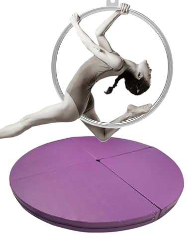 Pole Dance Matte Aerial Hoop Schutzmatte/Pole Dance Crash Matte, Robuste Dance Pole Matte für Kinder Und Erwachsene, Wasserdichte Anti-Rutsch-Trainingsmatte für Aerial Yoga Gym(Purple,200cmx3cm(78.7