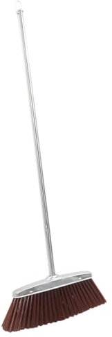MERRYHAPY Scopa Manico Acciaio Scopa per Setole in Nylon Dense e Pratica per Pulizia Rifiuti e Polvere