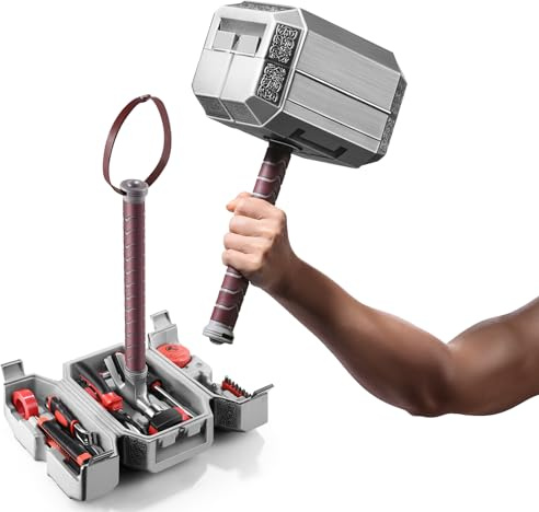Thor Hammer Tool Box Household Tool Kit Sets Thor's Mjolnir Hammer Tool Kit Set Home Repair Tool Set Marvel Gift Holiday Gift for Men