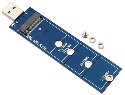JIEYUCHU Adattatore M.2 SSD a USB 3.0, Adattatore USB a M.2 NGFF SATA Basato B/B+M Supporto 2230 2242 2260 2280 SSD, Compatibile per NGFF SATA B/B+M Key M2 SSD (NVMe non supportato)