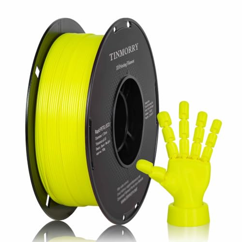 TINMORRY Filamento PETG Rapid da 1,75 mm, filamento per stampante 3D da 1 kg, Giallo fluo