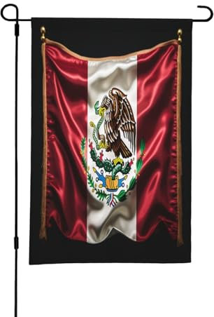 Drapeau du Mexique, 30,5 x 45,7 cm, drapeau décoratif double face, drapeau de jardin extérieur, parfait pour la terrasse, la chambre à coucher et le jardin