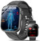2025 Smartwatch EKG+HRV/ΒΙυtｚυcker/BMI/Harnsäure/Herren Damen, 1.97'' AMOLED Gesundheitsuhr mit Telefonfunktion, SOS-Notruf, 24H Herzfrequenz/SPO2/Blutdruck Schlafmonitor Fitnessuhr für Android iOS