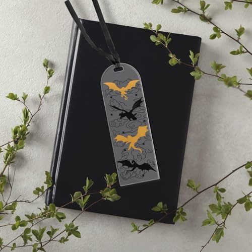 Anime Fourth Wing Muster Transparentes Acryl-Lesezeichen, Acryl Drachen Lesezeichen Cool Dragon Bookmark,Kreative Lesezeichen für Buchliebhaber,Freunde,Familie und Lesebegeisterte