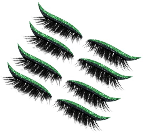 Falsche Wimpern, 4 Paar Klebestreifen für Augen, Eyeliner-Aufkleber, wasserfest, Make-up, für Partys, Termine, tägliche Fotografie