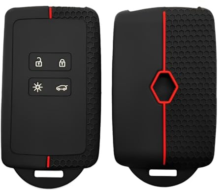 YUVKIN 1 Custodia per Chiavi dell'Auto, Compatibile con Smartkey a 4 Pulsanti (solo Keyless Go), in Silicone, per Clio/Espace 5/Master Bus/Talisman, Custodia Chiave Auto, Protezione