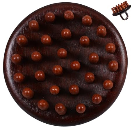 TOYANDONA Kopfhautmassagekamm aus Holz mit Breiten Zinken zum Entwirren und Massieren für Tägliche Anwendung und Kopfhautpflege