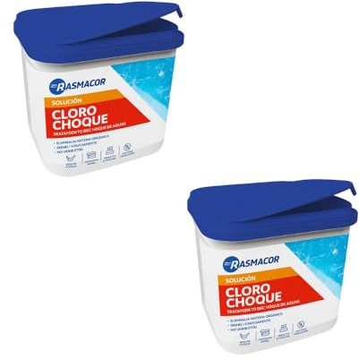 Rasmacor | Dicloro Granulado 11394 | Cloro de Choque Granulado Astral 5 kg | Disolución Rápida y Alta Estabilidad | 55% Cloro Útil | Ideal para Piscinas de Poliéster, Liner | Fluidra (2 Botes)