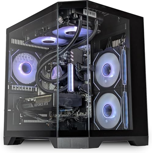 ionz Gaming PC - Desktop Computer, Ryzen 7 5700X, Radeon RX 9060 XT OC-16GB, 16GB RAM, 1TB NVMe SSD, 240mm AIO, Windows 11, 650W 80+ PSU, USB WiFi, Apex Mini, Black