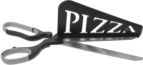 BAZEITFLOW Forbici Taglia Pizza Antiaderenti in Acciaio Inox con Paletta Staccabile Affettatrice per Pizza Professionale per Uso Domestico e Ristoranti Utensile Cucina Multifunzionale Piadine
