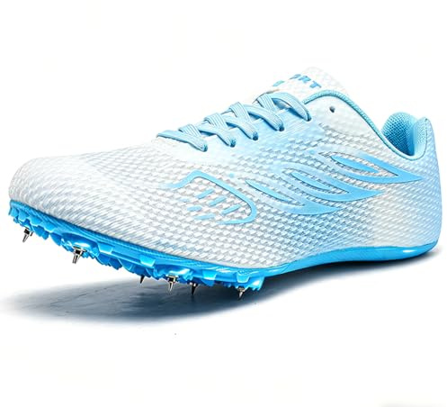 PIzrgm Zapatillas Atletismo con 7 Clavos Zapatillas De Salto De Velocidad Profesionales Ligeras para Correr Carreras Adulto Entrenamiento Training,B,36 EU