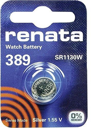 1 x Renata 389 Swiss Made Lithium-Knopfzelle SR1130 W