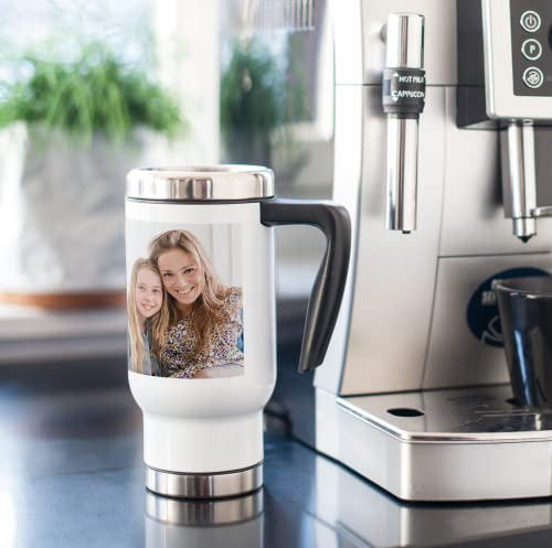 Thermobecher personalisiert mit Foto - Weihnachtsgeschenke für Männer und Frauen - Kaffee to go Becher Thermo, Edelstahl Kaffeebecher mit Bild & Text, doppelwandig & auslaufsicher
