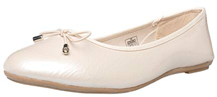 Fitters Footwear That fits dam ballerina mila syntetisk lack ballerinas klassisk med slinga storlek (EU,), - naken - 42 EU