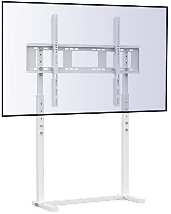 unho TV Standfuß Universal Fernsehständer Höhenverstellbar, TV Ständer für 32” to 85” Flach LED LCD Monitor,max VESA 800x400mm, bis 40kg, Weiß