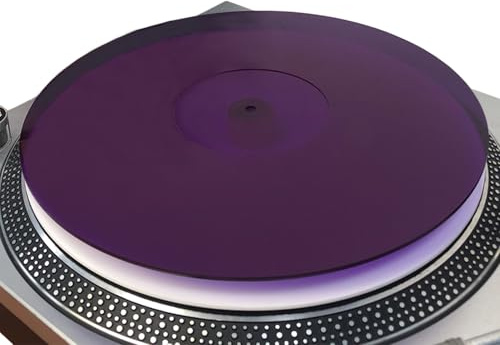 Acrylic Turntable Mat-Platter Vinyl Slipmat for 12 Inches LP Players-Reduced Noise & Improves Sound Quality & Provides Tighter Bass-Anti Static Record Player Mat.