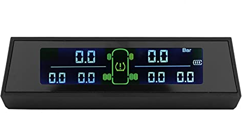 Nimomo Reifendruckkontrollsystem, Praktischer solarbetriebener TPMS-Detektor mit LCD 6 externem Sensor für Wohnmobile