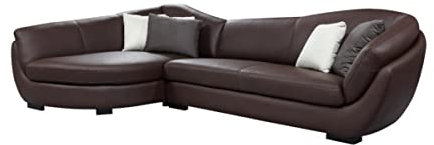 Vente-unique Pascal MORABITO-Ecksofa Leder 5-Sitzer - Ecke Links - Büffelleder - Braun - CAIPI von Pascal MORABITO