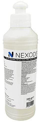 NEXODIS Ultraljudsgel, allergivänlig, vattenbaserad för ultraljud, hög densitet och viskositet, sonografigel, 250 ml, Fetal Doppler, överföringsgel, ultraljudsgel, kontaktgel
