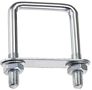 duoyif U-Schrauben Edelstahl M10 100mm x 150mm1 Stück | Bügelschraube Quadratische Mit Mutter Rahmenplatte Unterlegscheibe U Bolzen Für Rohr Befestigung Auto Schiffen Abschleppen