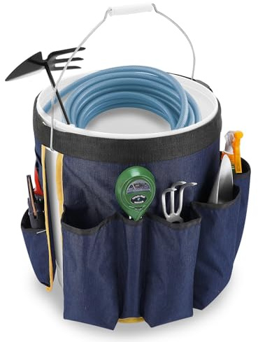 ZELARMAN Bucket Tool Organizer, 5 Gallon Garden Tool Bucket Organizer, Bucket Tool Caddy Organization for Garden, Construction, Carpenter, Electrician, Builder
