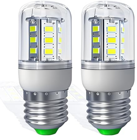 Fognor 5304511738 KEI D34L Refrigerator Bulb Replacement for Electrolux Kenmore Frigidaire Refrigerator Replace PS12364857 AP6278388 4584444 110V-3.5W (White Light 2 pcs)