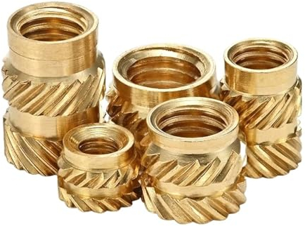 M5 M6 Wärme Gewinde Einsatz Muttern Messing Hot Melt Molding Gerändelt Injektion Metall Kupfer Kontermutter for 3d Drucker 300 stücke (Size : M6x9x9 (300pcs))