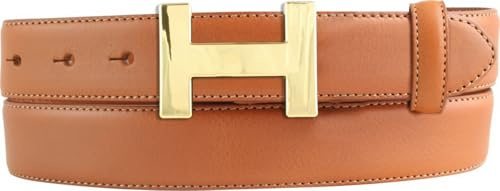 BELTINGER Hochwertiger Damen-Gürtel HELLA aus Vollrindleder 3,0 cm | Bombierter Ledergürtel Damen 30mm | Damen-Gürtel made in Italy | Tabac 90cm