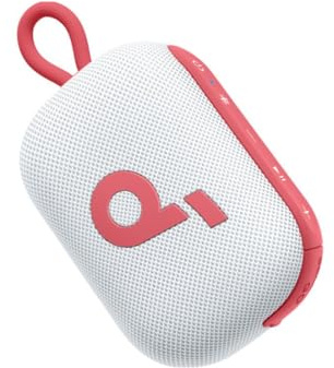 Soundcore av Anker, Select 4 Go, 20 timmars ultrauppspelningstid, 5 W kraftfullt ljud, IP67 fullt skydd och simning, lätt och remdesign, lätt att bära, trådlös stereoparning (TWS), röd
