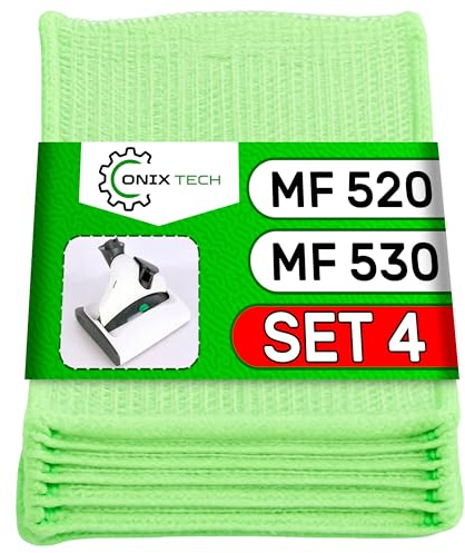 ONIX TECH 4 Stück Microfasertücher MF 530 MF 520 Reinigungstücher Bodenwischer Elektrisch für Vorwerk Kobold SP530 SP520